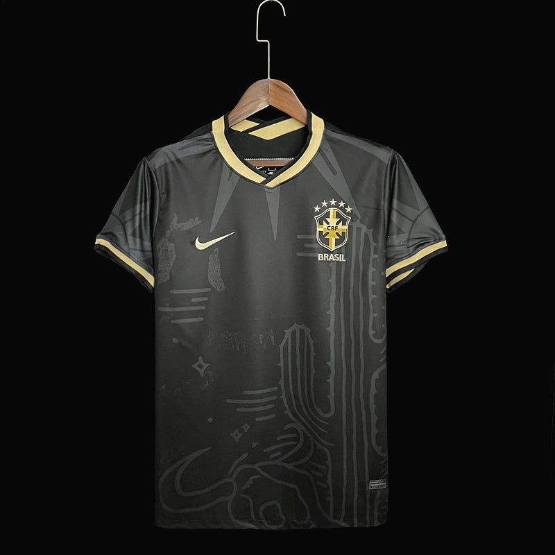Camisola Nacional Retro Brazil 2022/2023 - Alternativo Black