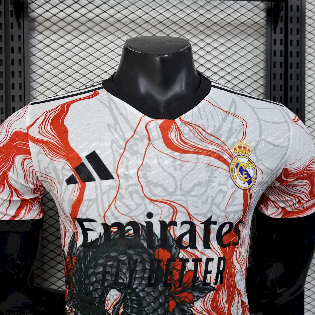 Camisola Real Madrid 2025/2026 - White & Black Edição Especial