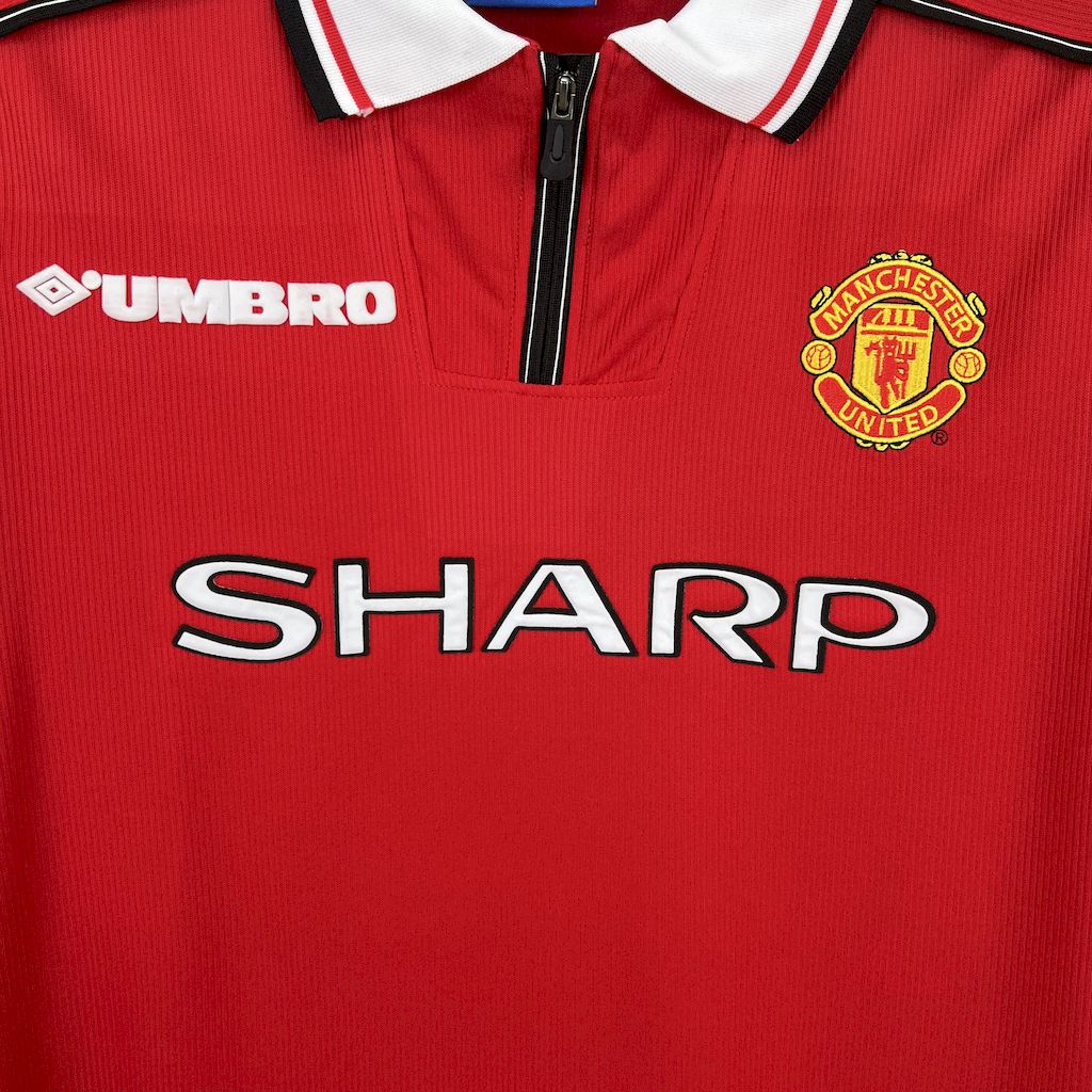 Camisola Comprida Retro Manchester United 1998/1999 - Principal