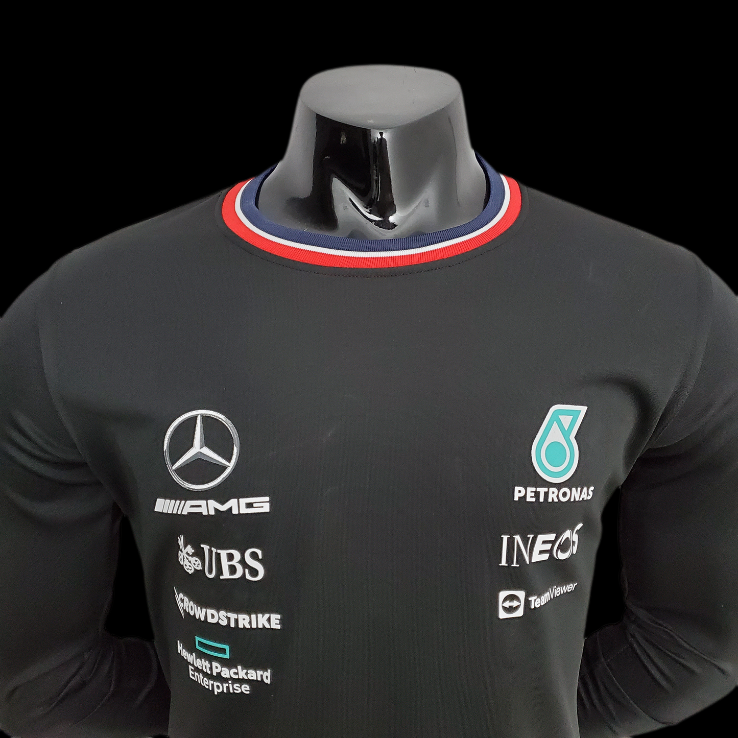 Camisola Comprida Retro Formula 1 Mercedes 2022 - Preto F1