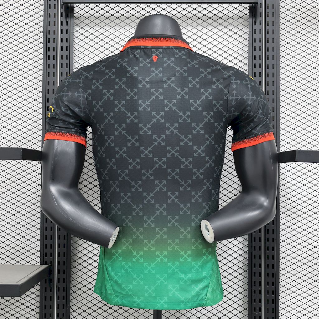 Camisola AC Milan 2025/2026 - Black & Green Edição Especial Co-Brand Off-White