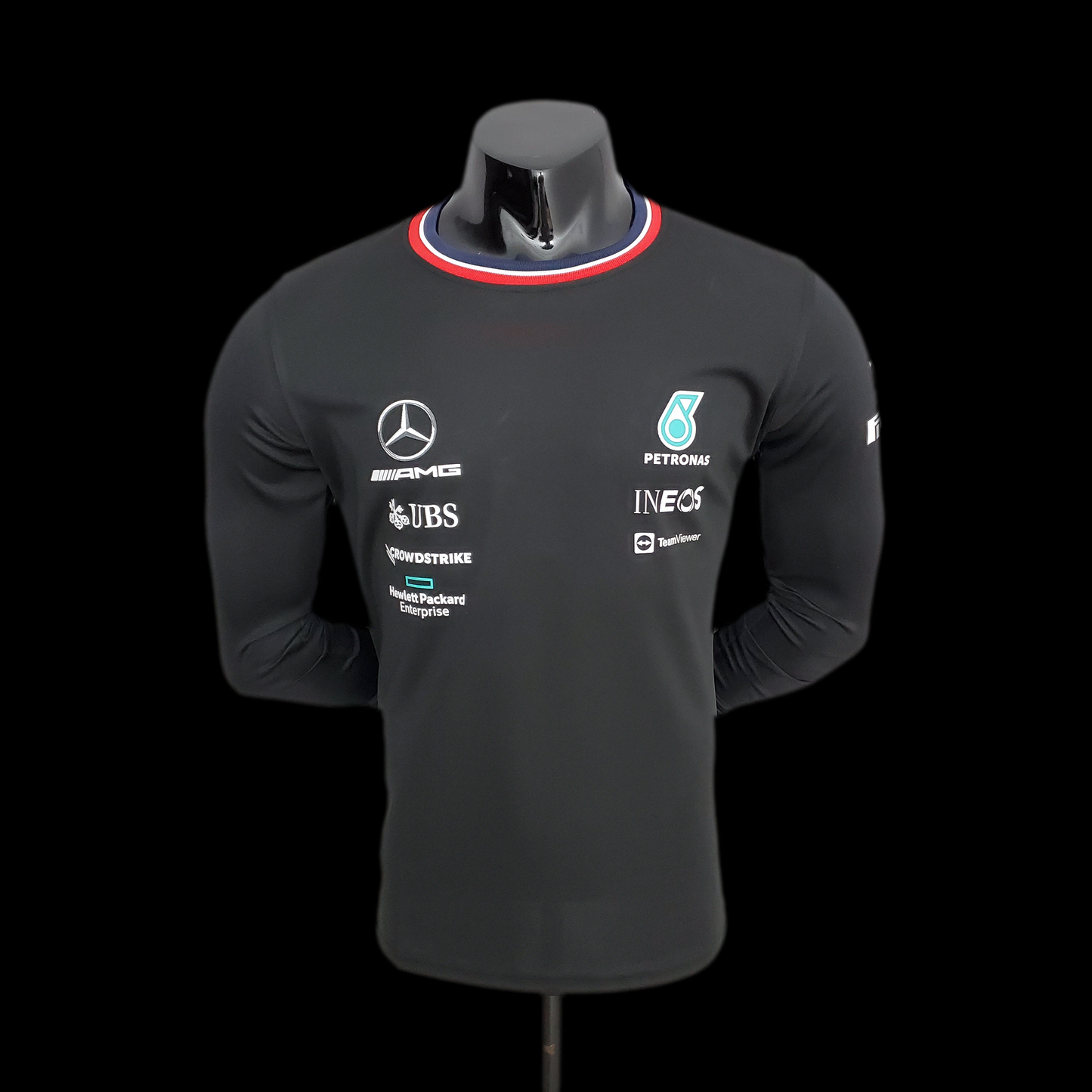 Camisola Comprida Retro Formula 1 Mercedes 2022 - Preto F1