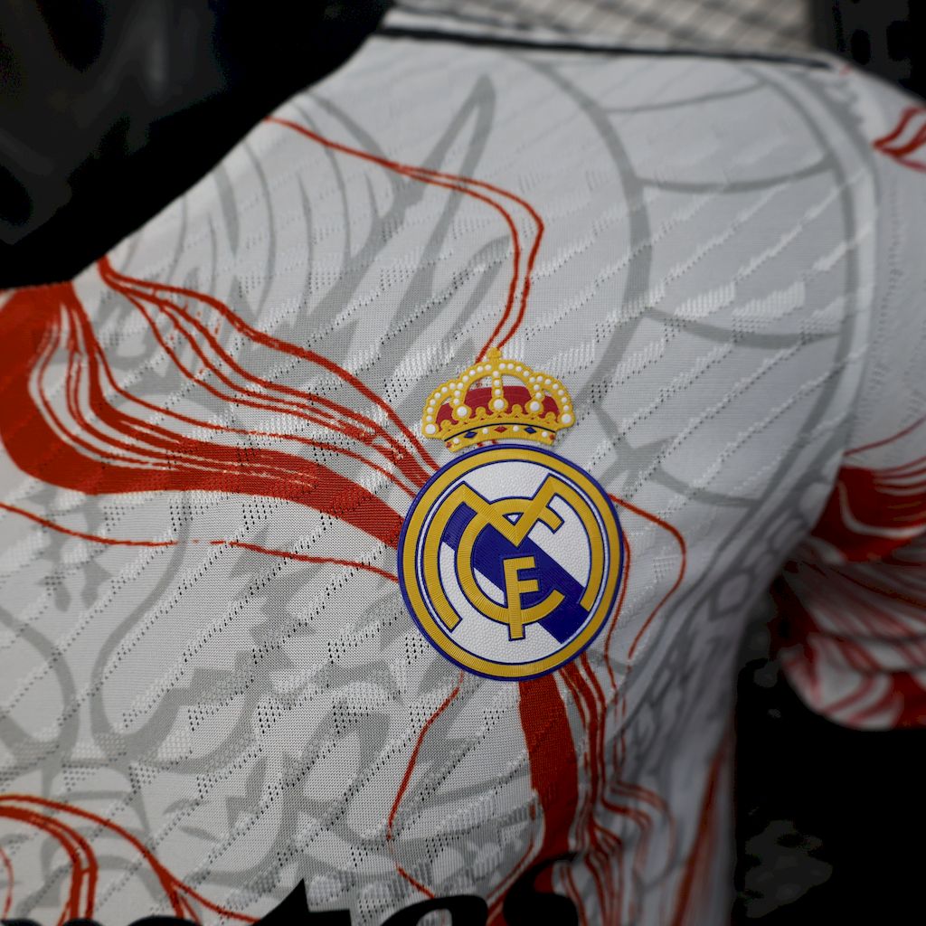 Camisola Real Madrid 2025/2026 - White & Black Edição Especial