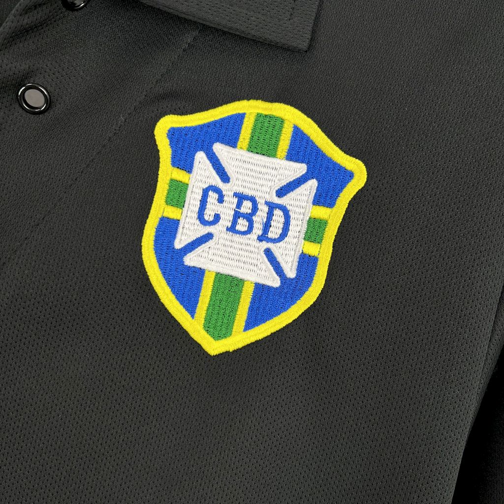 Camisola Comprida Nacional Retro Brazil 2004/2005 - Preto Special Edition (Colarinho Cordas)