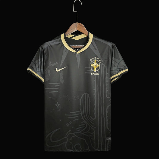 Camisola Nacional Retro Brazil 2022/2023 - Alternativo Black