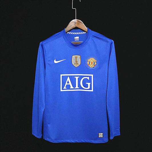 Camisola Cristiano Ronaldo 7 Comprida Retro Manchester United 2008/2009 - 3.º Equipamento