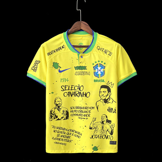 Camisola Nacional Retro Brazil 2022/2023 - Yellow Special Edition Graffiti Board