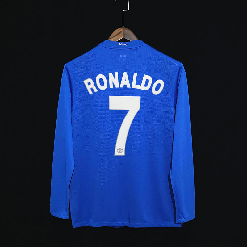 Camisola Cristiano Ronaldo 7 Comprida Retro Manchester United 2008/2009 - 3.º Equipamento