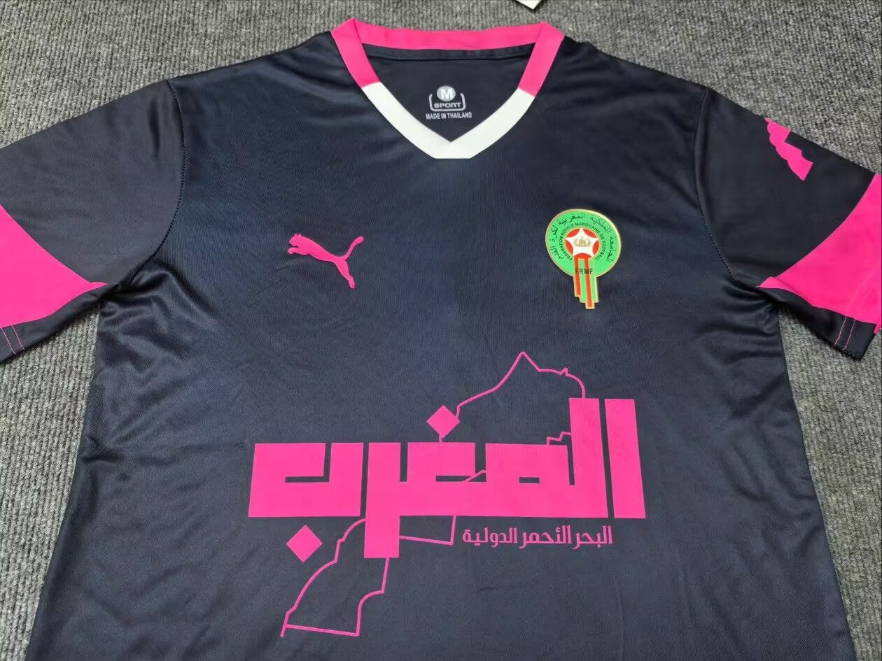 Camisola Nacional Morocco 2025/2026 - Black & Pink Special Edition