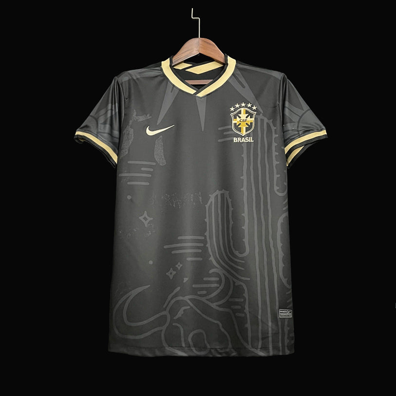 Camisola Nacional Retro Brazil 2022/2023 - Alternativo Black