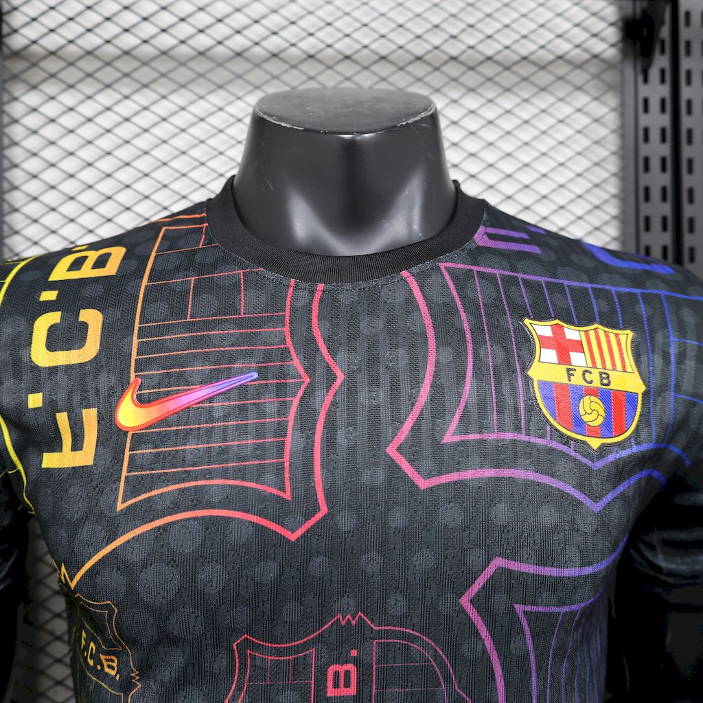 Camisola Barcelona 2025/2026 - Preto Edição Especial Multicolor
