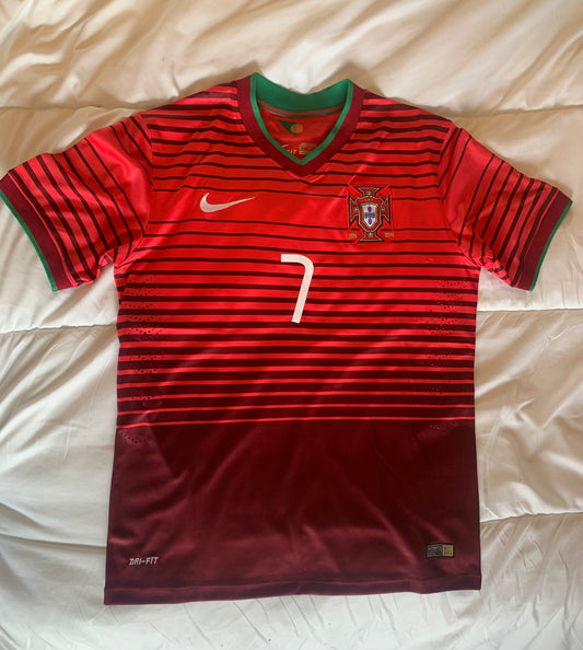 Camisola Cristiano Ronaldo 7 Nacional Retro Centenária Portugal 2014/2015 - Principal