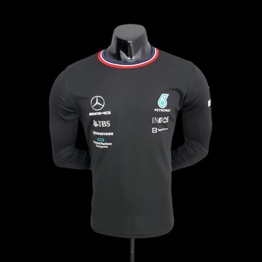 Camisola Comprida Retro Formula 1 Mercedes 2022 - Preto F1