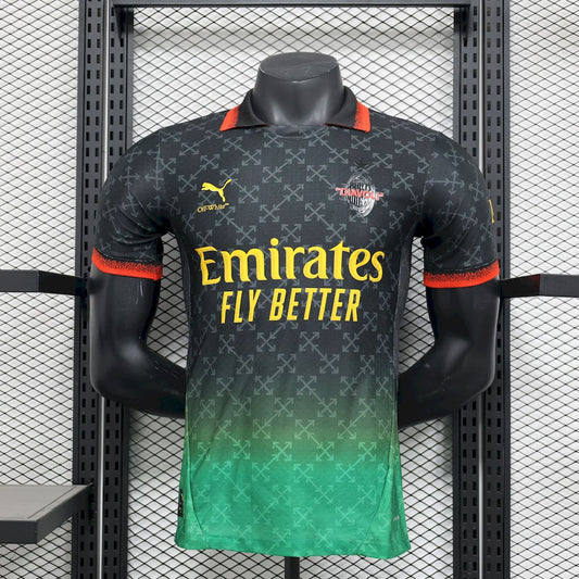 Camisola AC Milan 2025/2026 - Black & Green Edição Especial Co-Brand Off-White