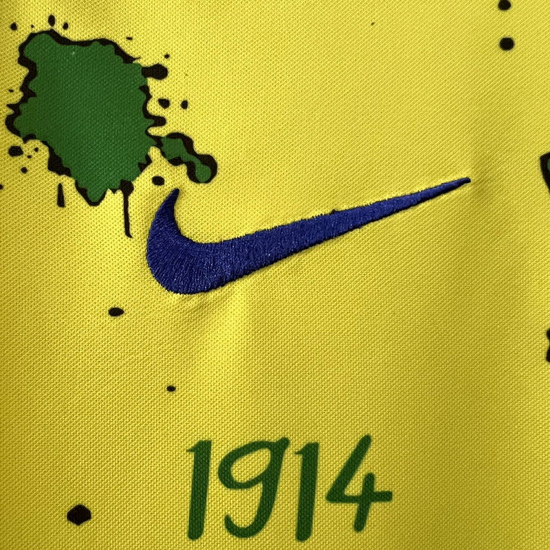 Camisola Nacional Retro Brazil 2022/2023 - Yellow Special Edition Graffiti Board