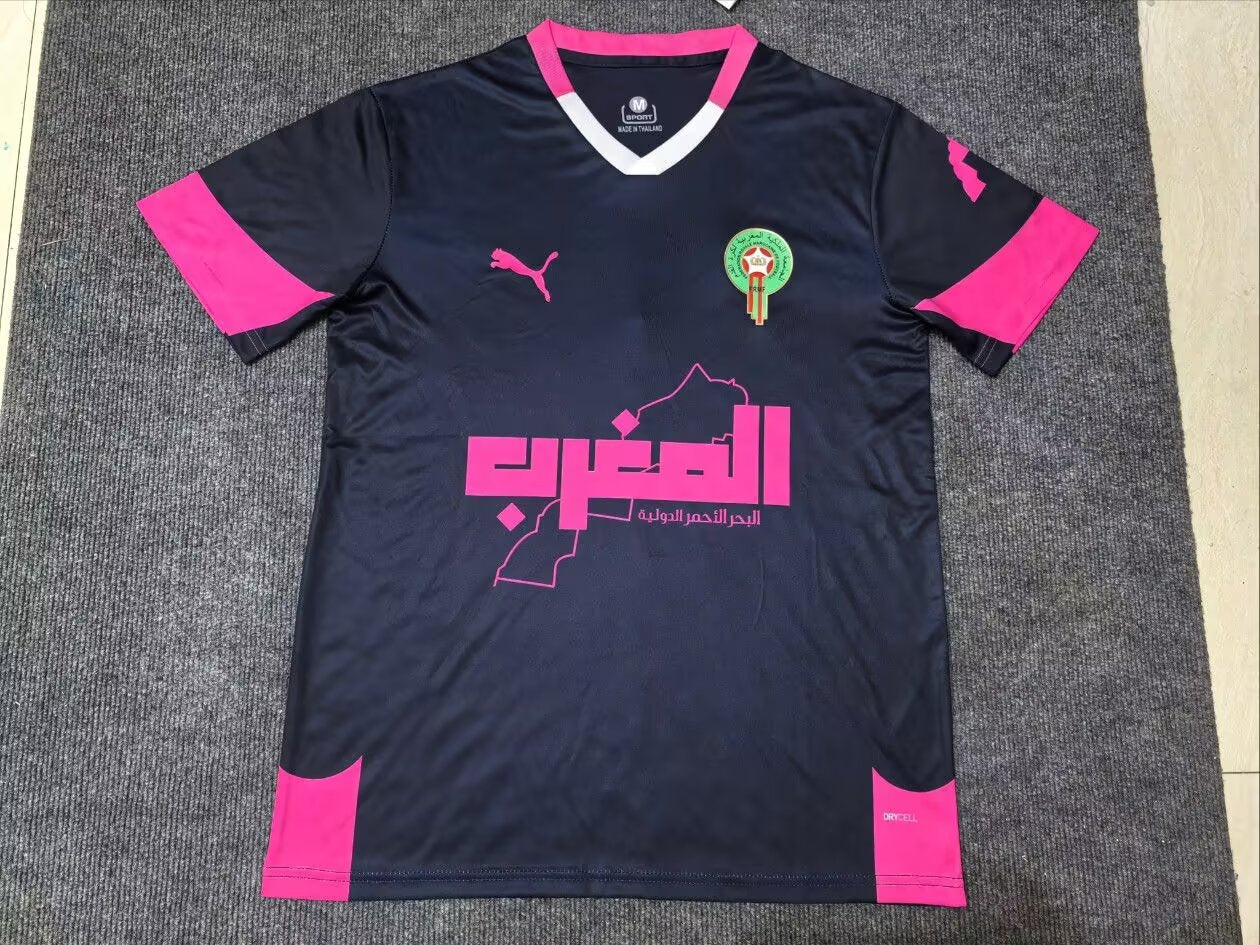 Camisola Nacional Morocco 2025/2026 - Black & Pink Special Edition