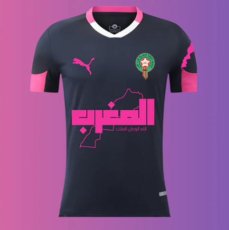 Camisola Nacional Morocco 2025/2026 - Black & Pink Special Edition