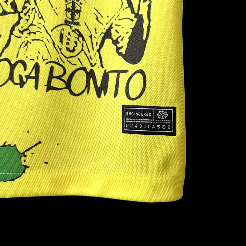 Camisola Nacional Retro Brazil 2022/2023 - Yellow Special Edition Graffiti Board